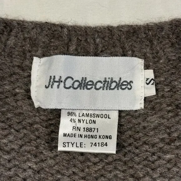 JH Collectibles Vintage Lambswool Cardigan Sweater Women's S Brown Autumn - Picture 6 of 10